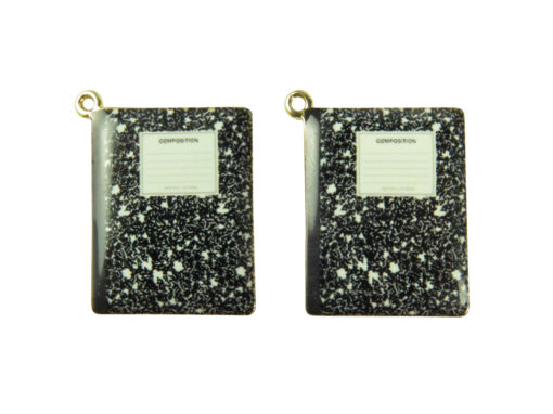 gold plated compostiion notebook pendants