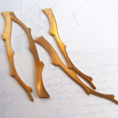 brass stick twig charms