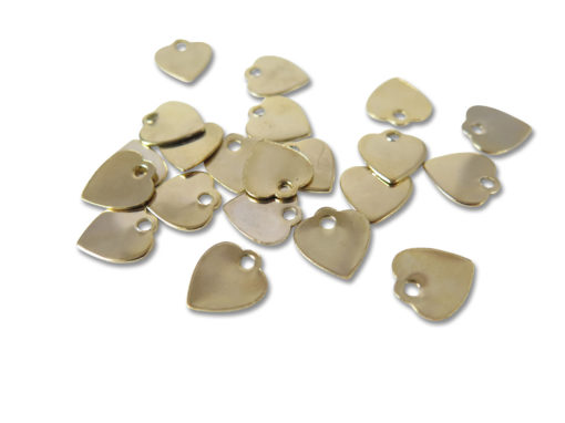 gold plated heart charms for engraving