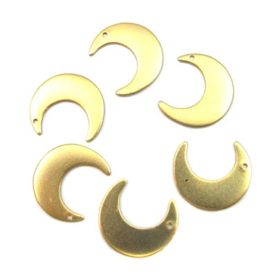 brass moon charm