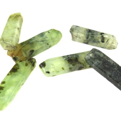 green quartz stick beads