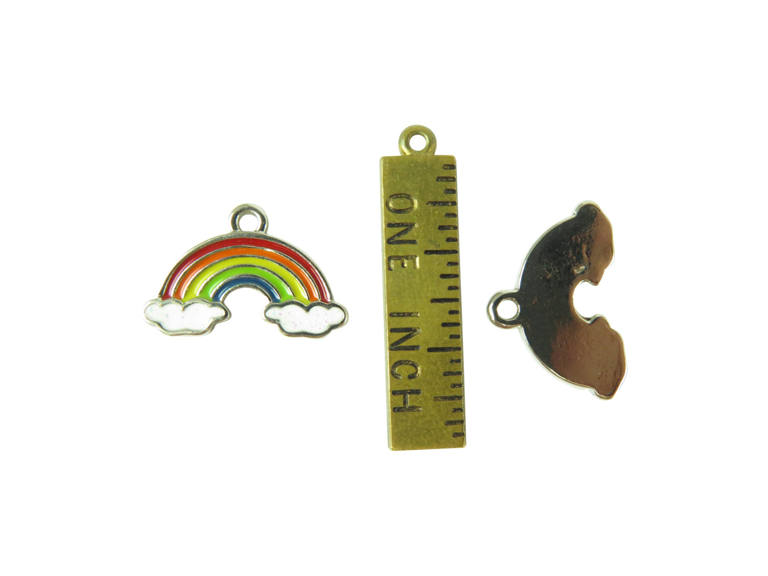 5/10pcs Enamel Rainbow Heart Charms for Jewelry Making 18mm 