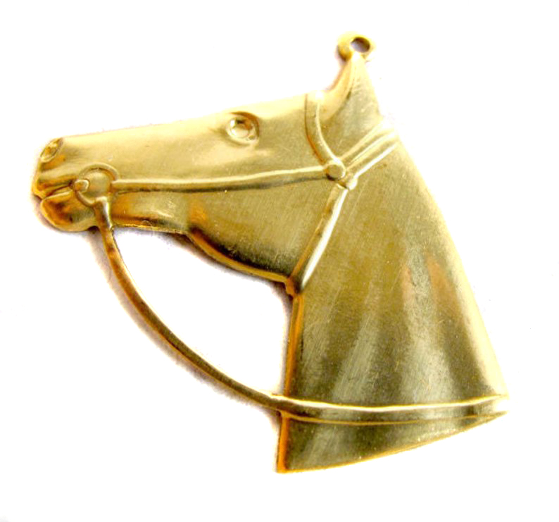 Brass Horse Head Pendants