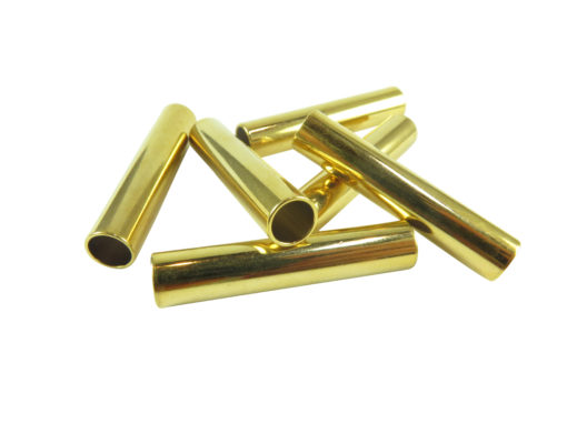 vintage gold plated tube beads 34mm