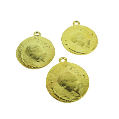 v332 gold plated Yelma coin pendants