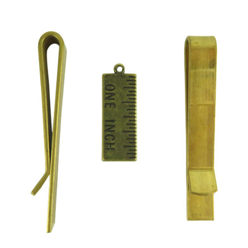j654 large brass tie clip 53mm