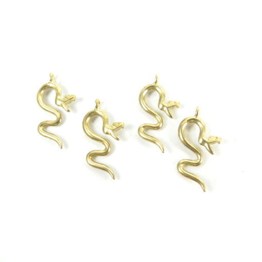 open mouth snake charm brass