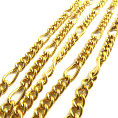 gold plated Figaro chain