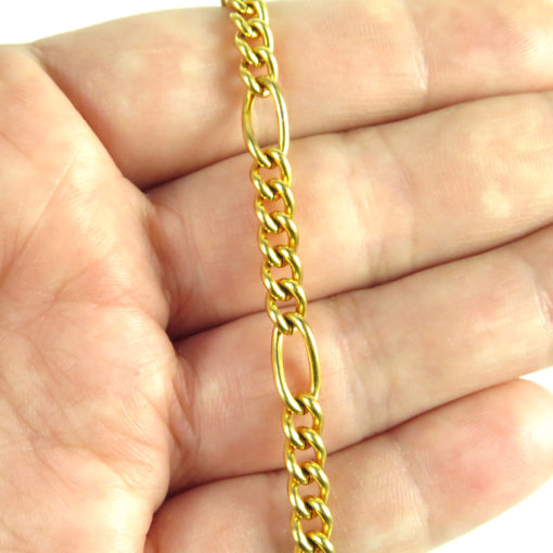gold plated Figaro chain