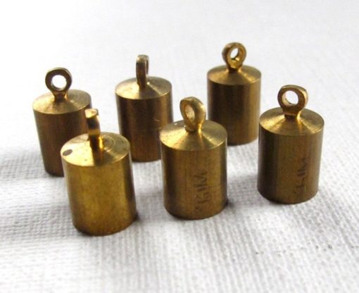 12mm vintage brass end cap findings