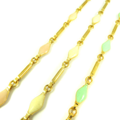 gold and colorful enamel chain