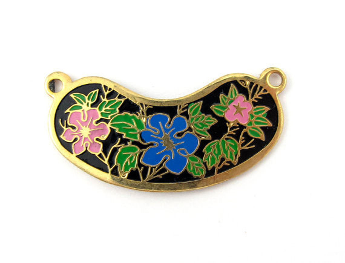 Colorful Cloisonne Enamel Star Flower Charm For DIY Jewelry Making