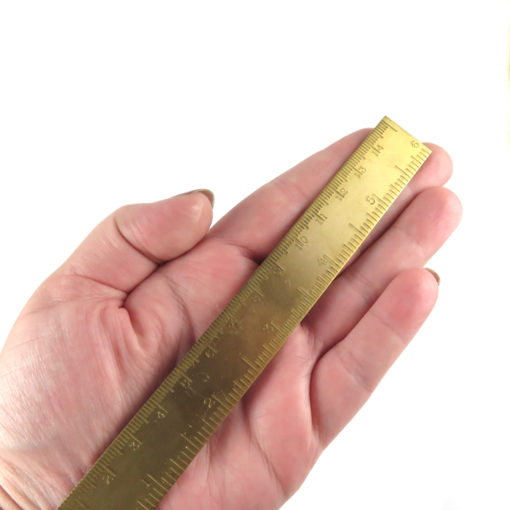 6 inch brass ruler