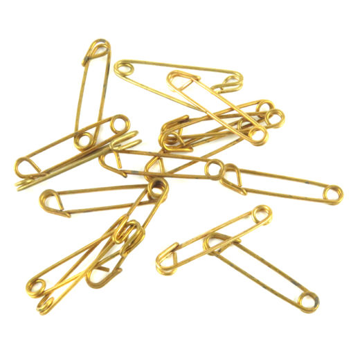 brass safety pins vintage