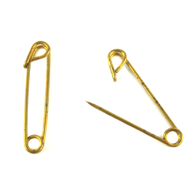 Vintage Czech Gold Decorative Safety Pin - 2.5 - Safety Pins - Pins &  Needles - Notions