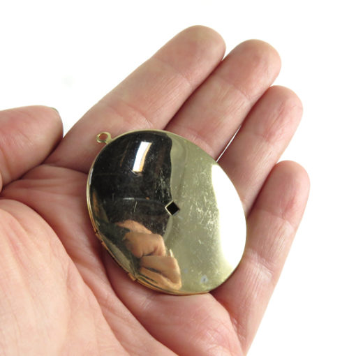 large oval shiny locket