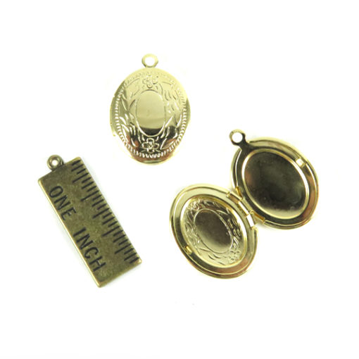 oval gp etched locket