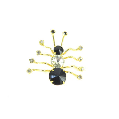 rhinestone spider pin