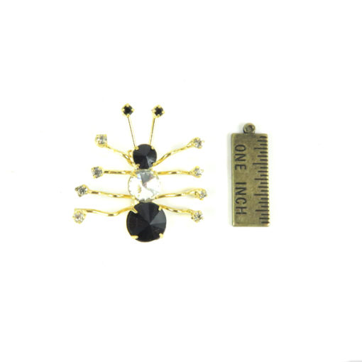 rhinestone spider pin