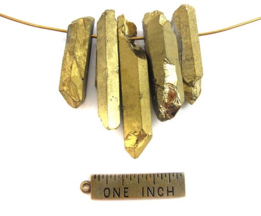 gold electroplated quartz sticks