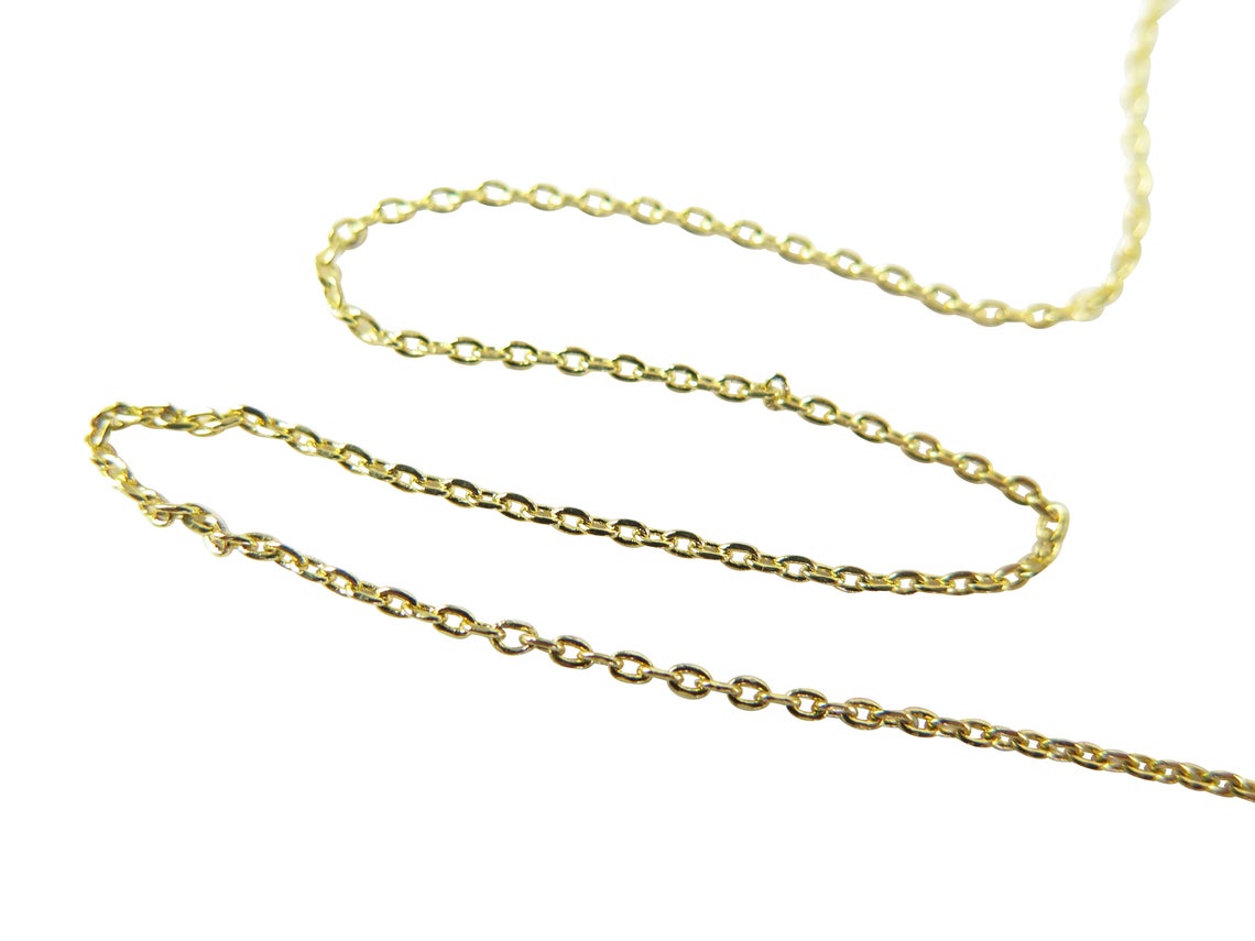 Dainty Gold Plated Faceted Cable Chain | Brooklyn Charm