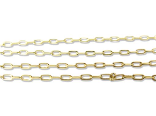gold plated diamond cut cable chain
