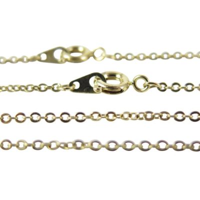 dulled gold plated 15 inch cable chain necklace
