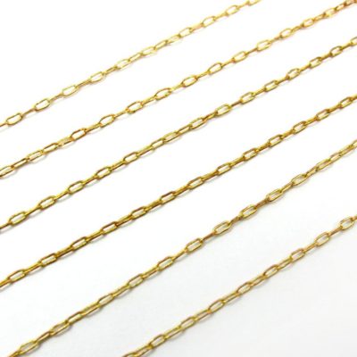 vintage brass cable chain necklaces