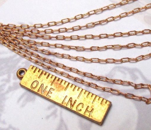 vintage red brass cable chain