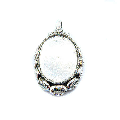 antiqued silver finding pendant -