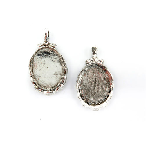 antiqued silver finding pendant -