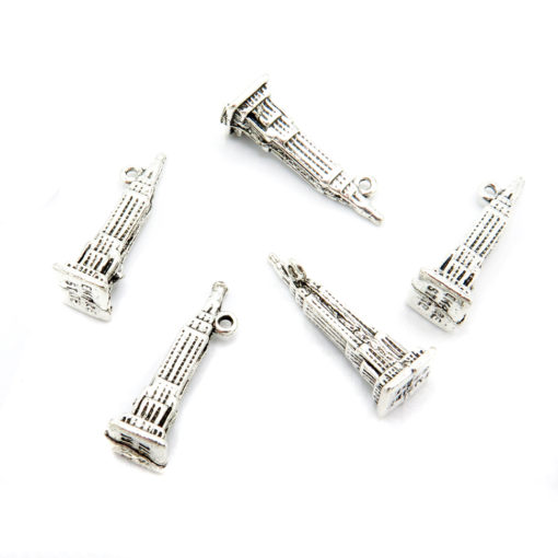 empire state building charm - antiqued silver