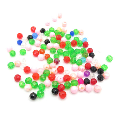8mm colorful faceted beads