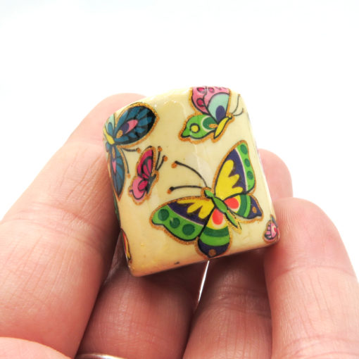huge butterfly cylinder beads