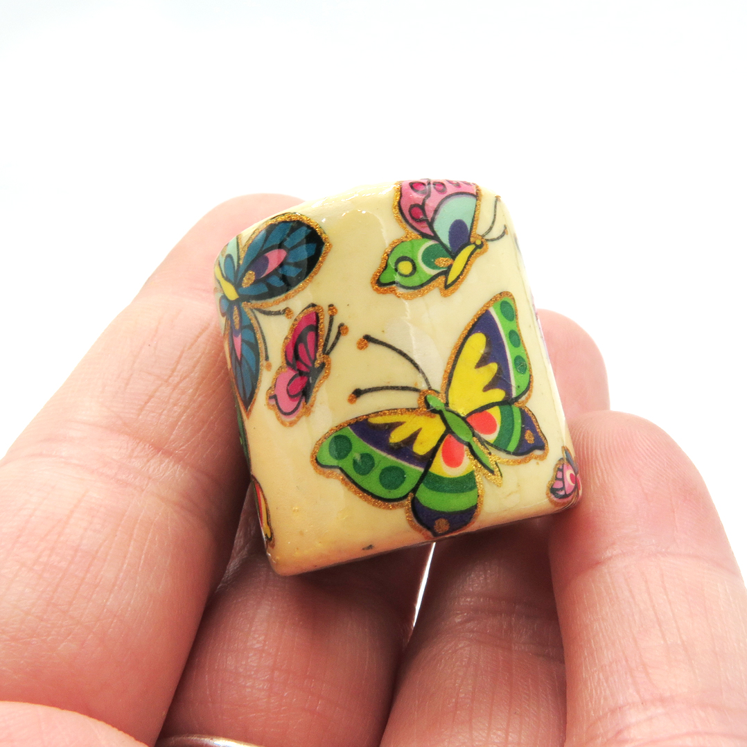 Colorful vintage Lucite Butterfly beads