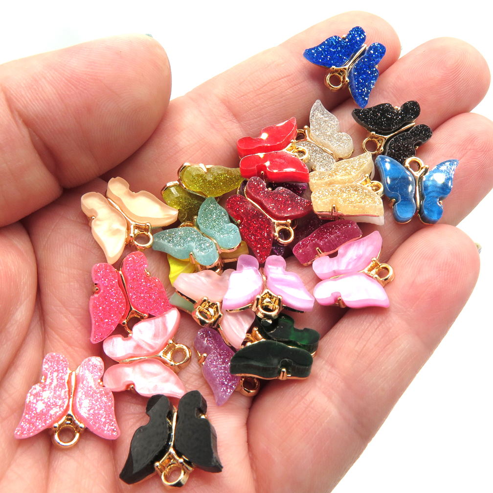 Resin Butterfly Charm