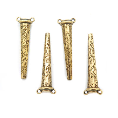 antiqued brass spike charms