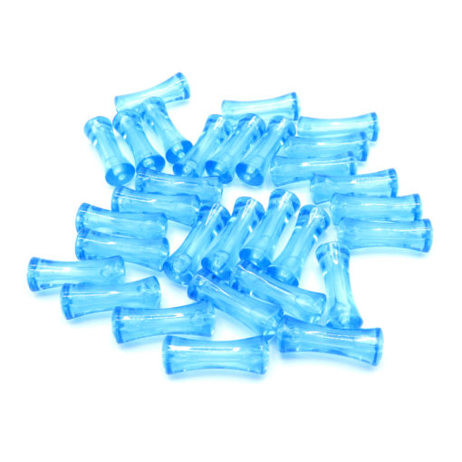 blue bone shaped plastic beads