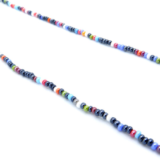 cool toned pearlized seed bead strands