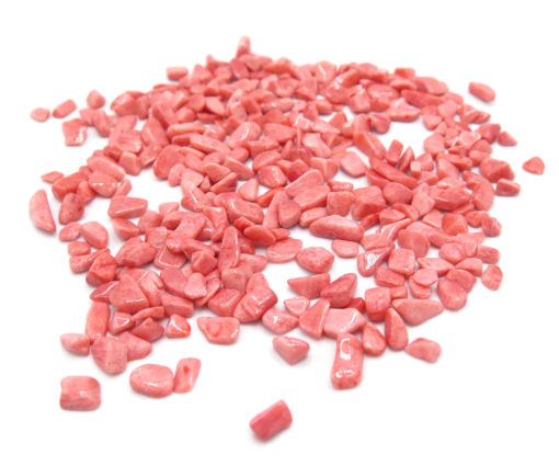 coral pink gemstone chips