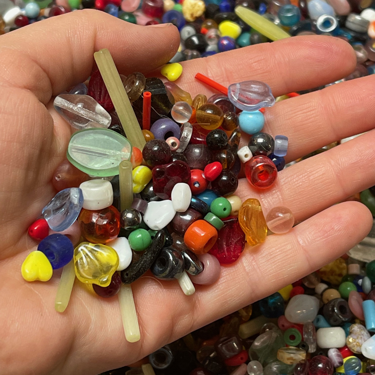 Bulk Lot Glass Beads Mix YELLOW ORANGE Beads for Jewelry Making 2 LB