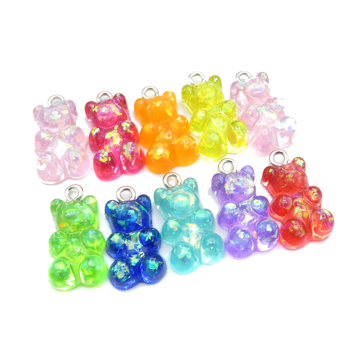 Resin Jelly Bear Glow In The Dark Gummy Bear Charms Beads - Temu