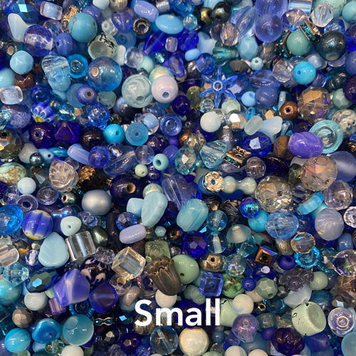 Bulk Mix of Vintage & New Glass Beads ~ Cool Mix