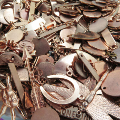 Bulk Wholesale Lot of Metal Charms & Metal Findings and Components ~ 1/2 Pound