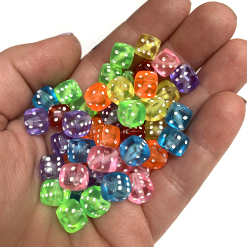 8mm Dice bead , 20 beads.